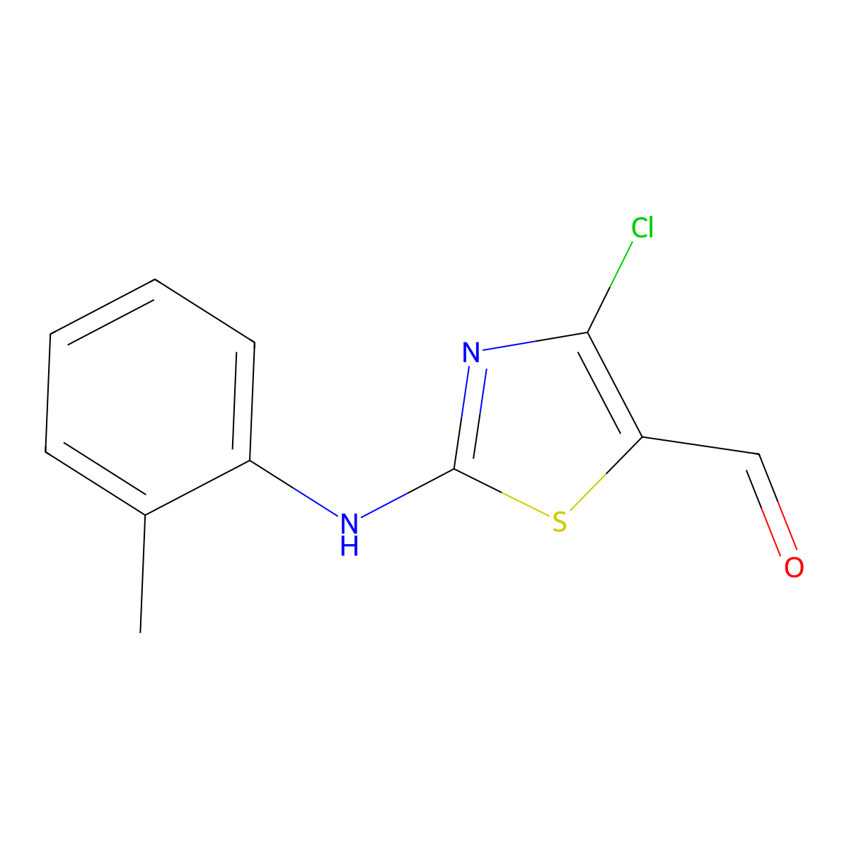 4-Chloro-2-[(2-methylphenyl)amino]-1,3-thiazole-5-carbaldehyde molecular structure, CAS 460730-08-9