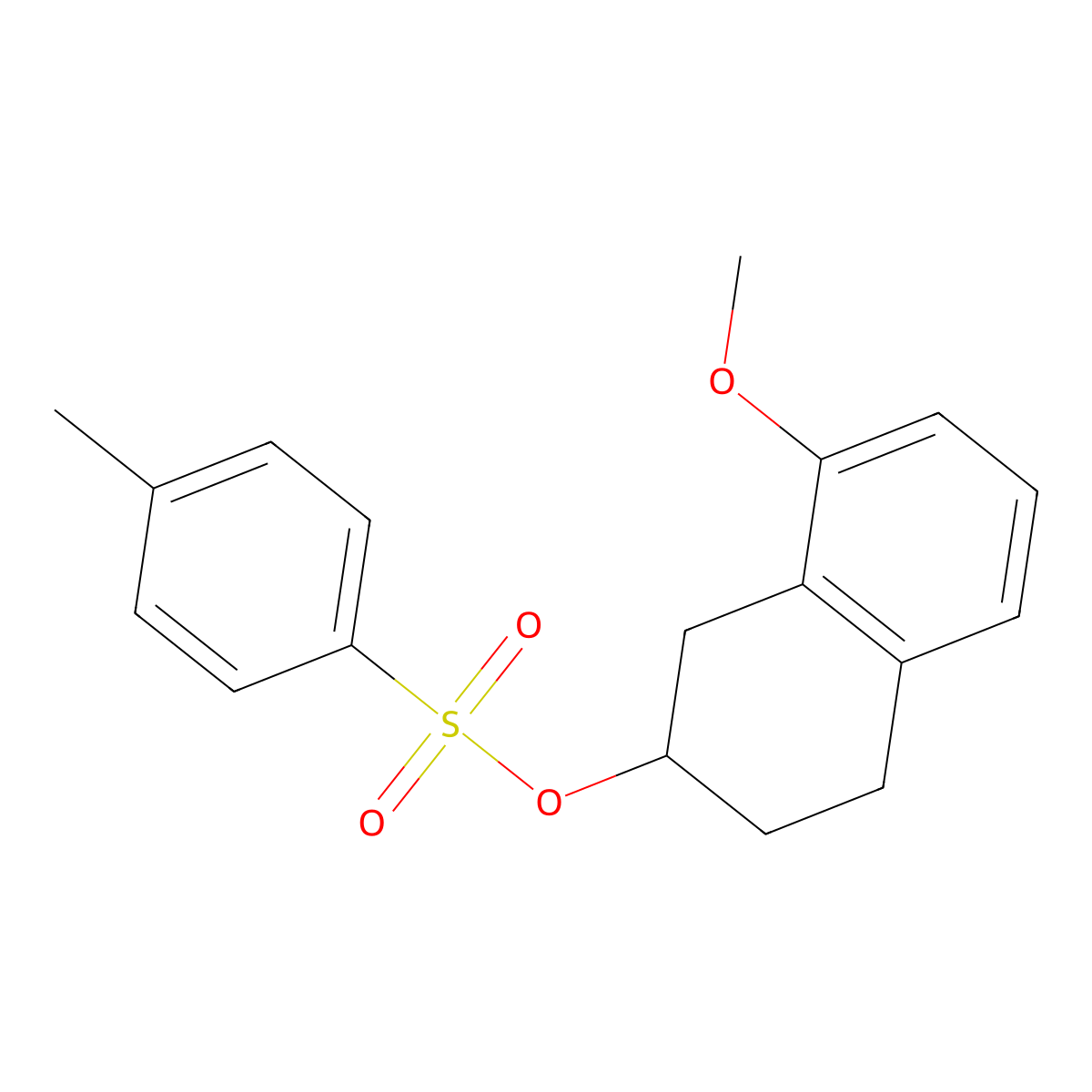 8-Methoxy-1,2,3,4-tetrahydronaphthalen-2-yl 4-methylbenzenesulfonate molecular structure, CAS 460740-20-9