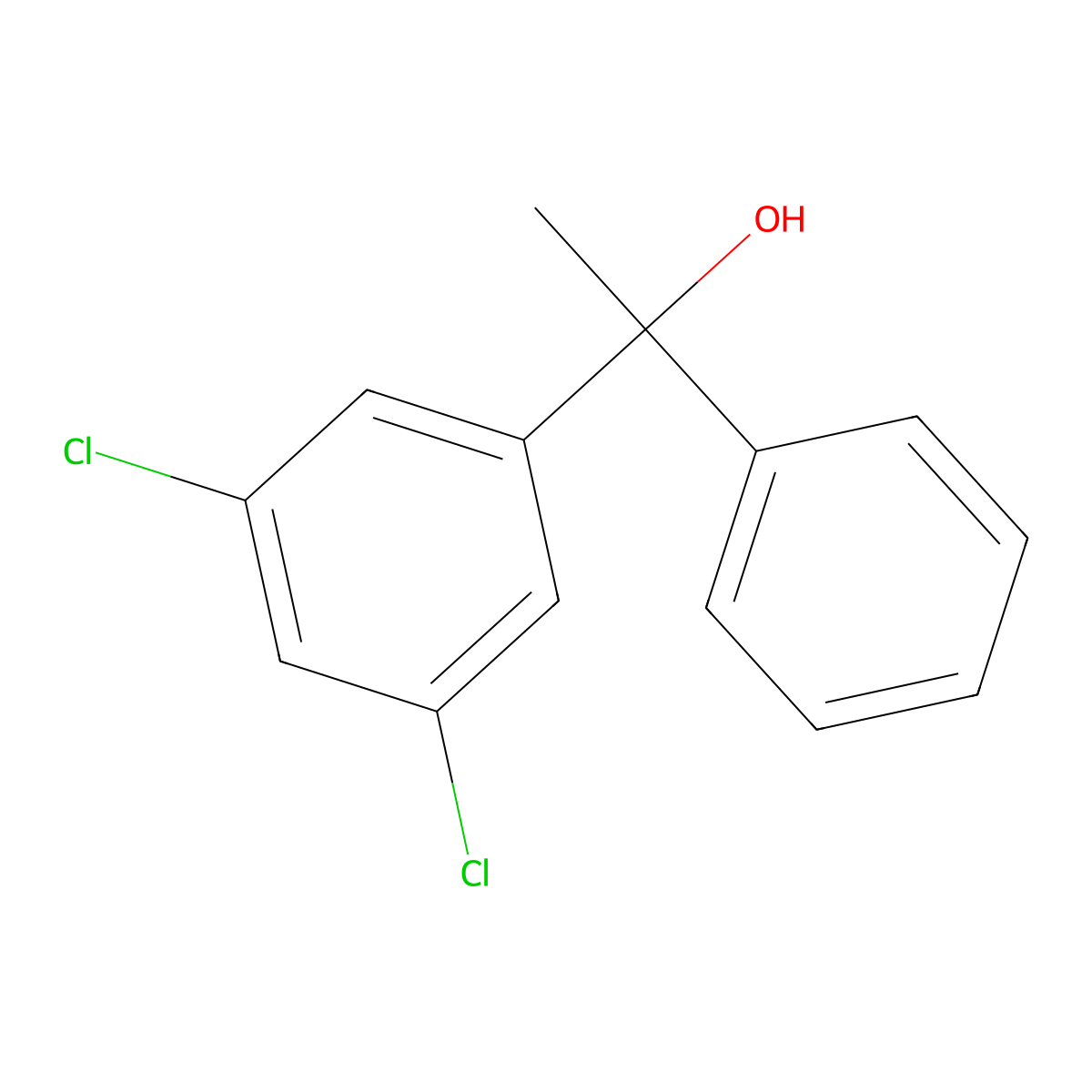 3,5-Dichloro-alpha-methyl-alpha-phenylbenZenemethanol molecular structure, CAS 460742-50-1