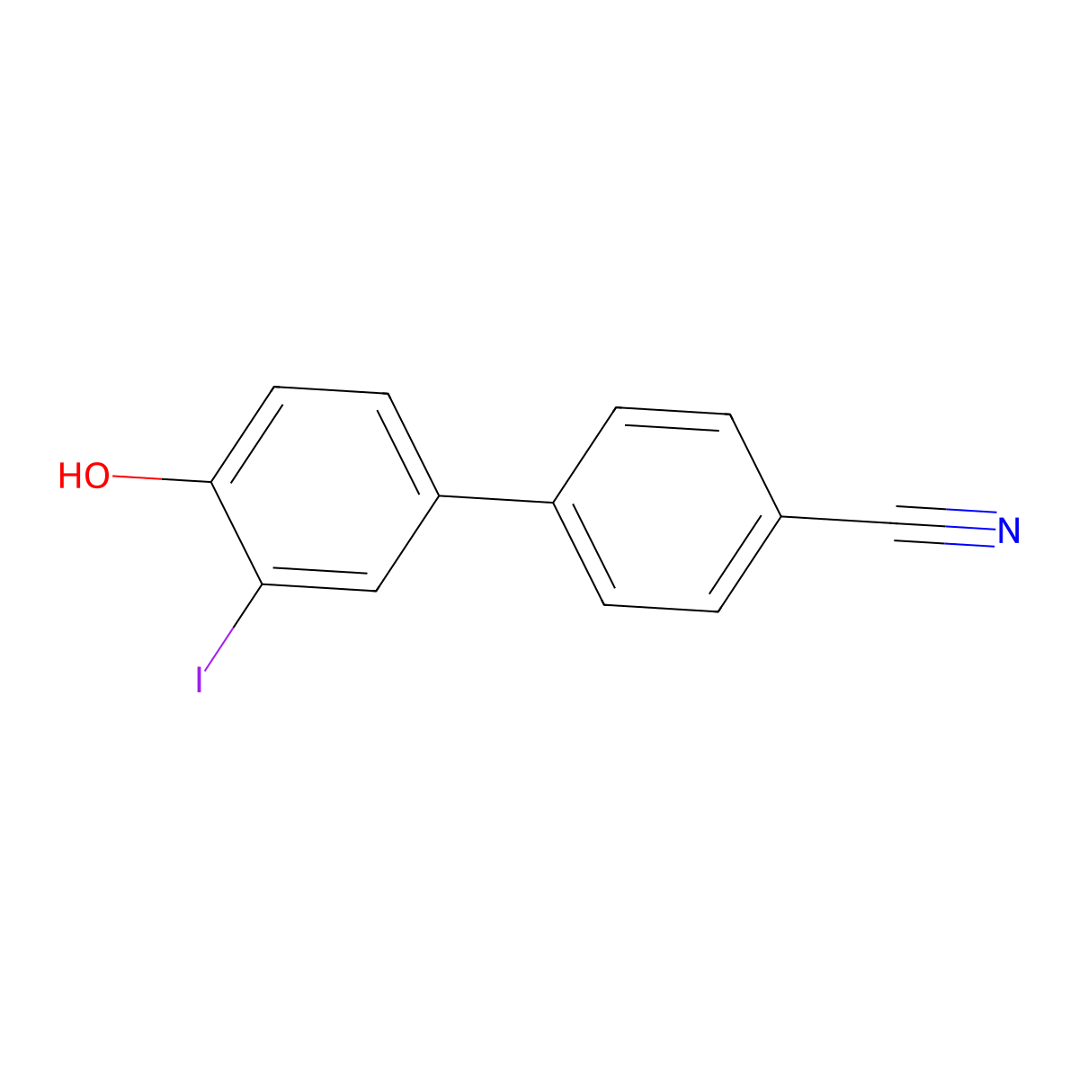4-(4-Hydroxy-3-iodophenyl)benzonitrile molecular structure, CAS 460746-47-8