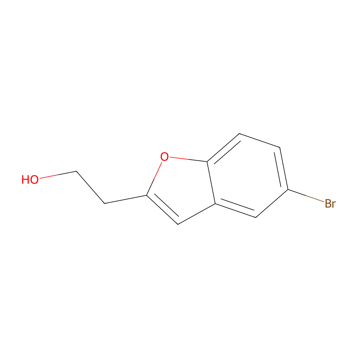 2-(5-Bromo-1-benzofuran-2-yl)ethan-1-ol molecular structure, CAS 460748-15-6