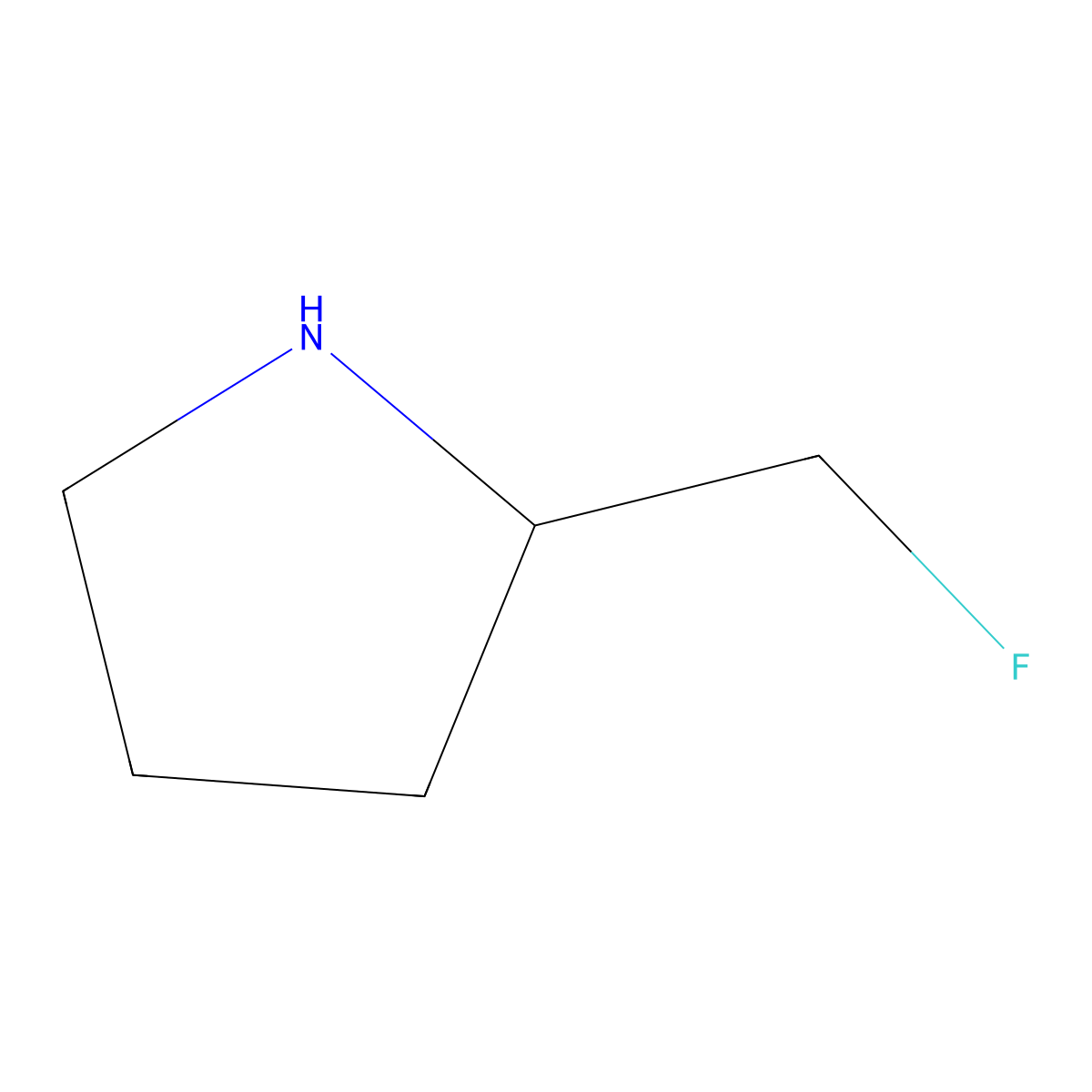 (2S)-2-(Fluoromethyl)pyrrolidine molecular structure, CAS 460748-85-0