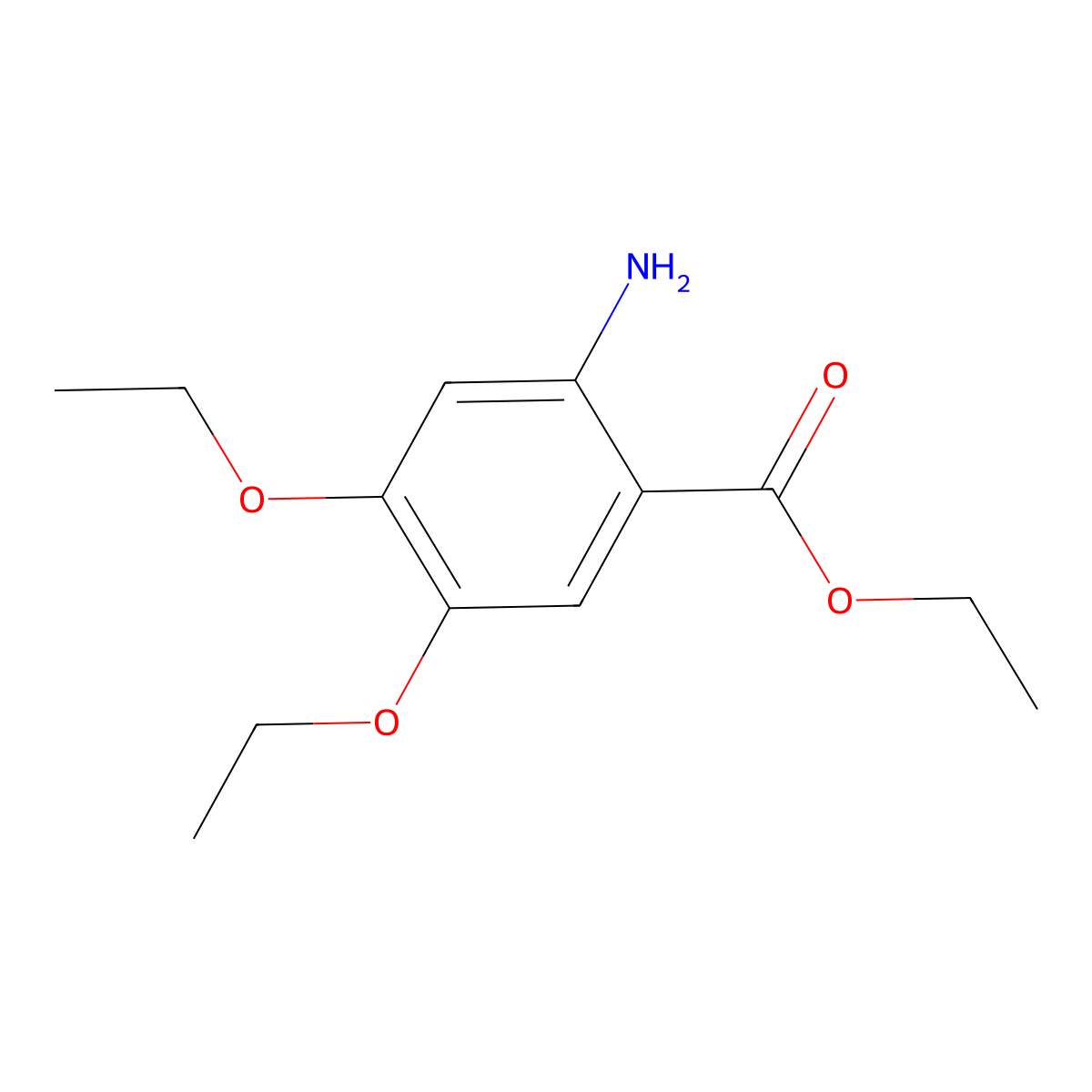 Ethyl 2-amino-4,5-diethoxybenzoate molecular structure, CAS 460750-27-0