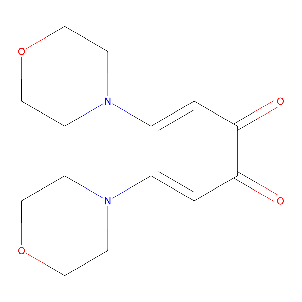 4,5-Di-morpholin-4-yl-[1,2]benzoquinone molecular structure, CAS 4608-10-0