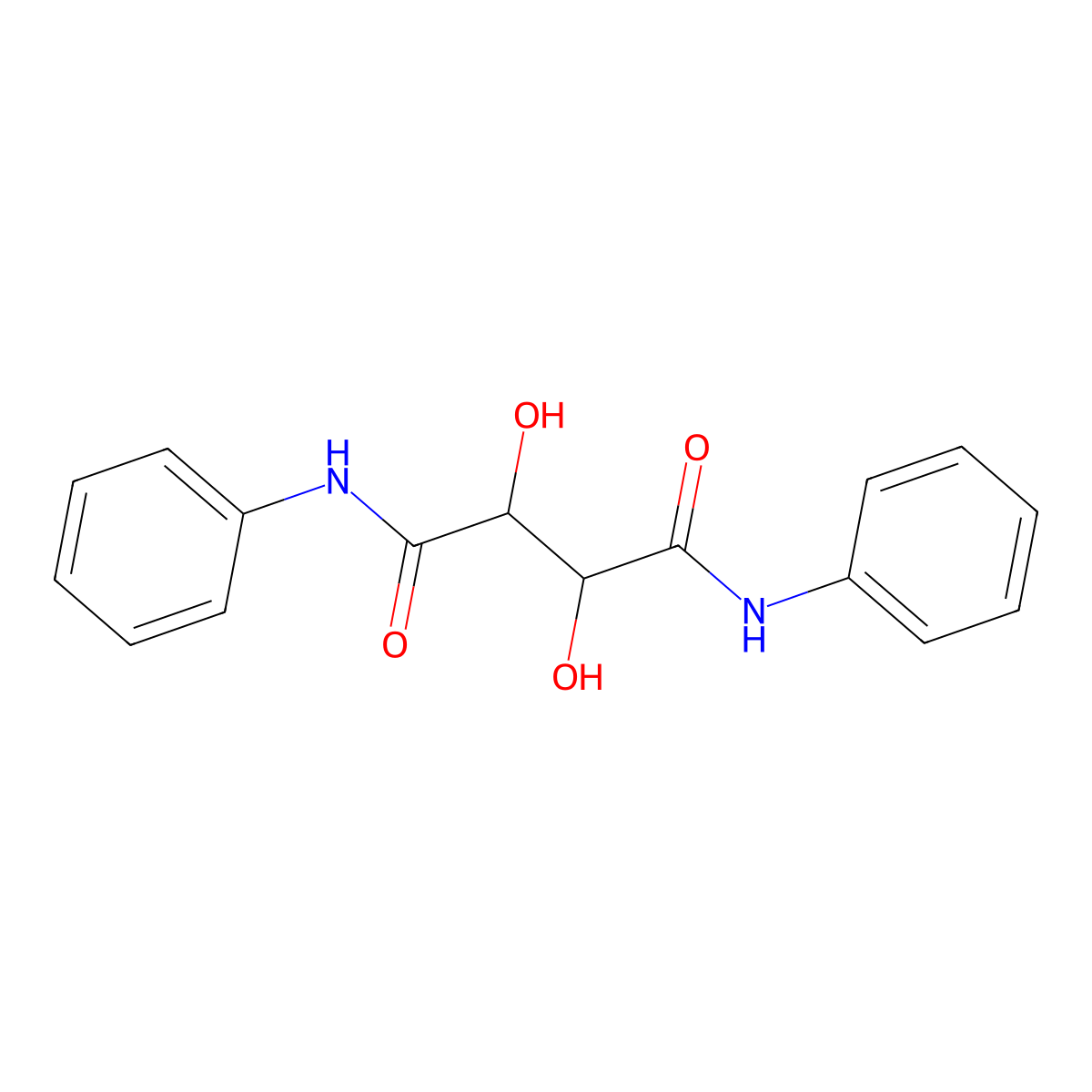 2,3-dihydroxy-N,N'-diphenylbutanediamide molecular structure, CAS 4608-36-0