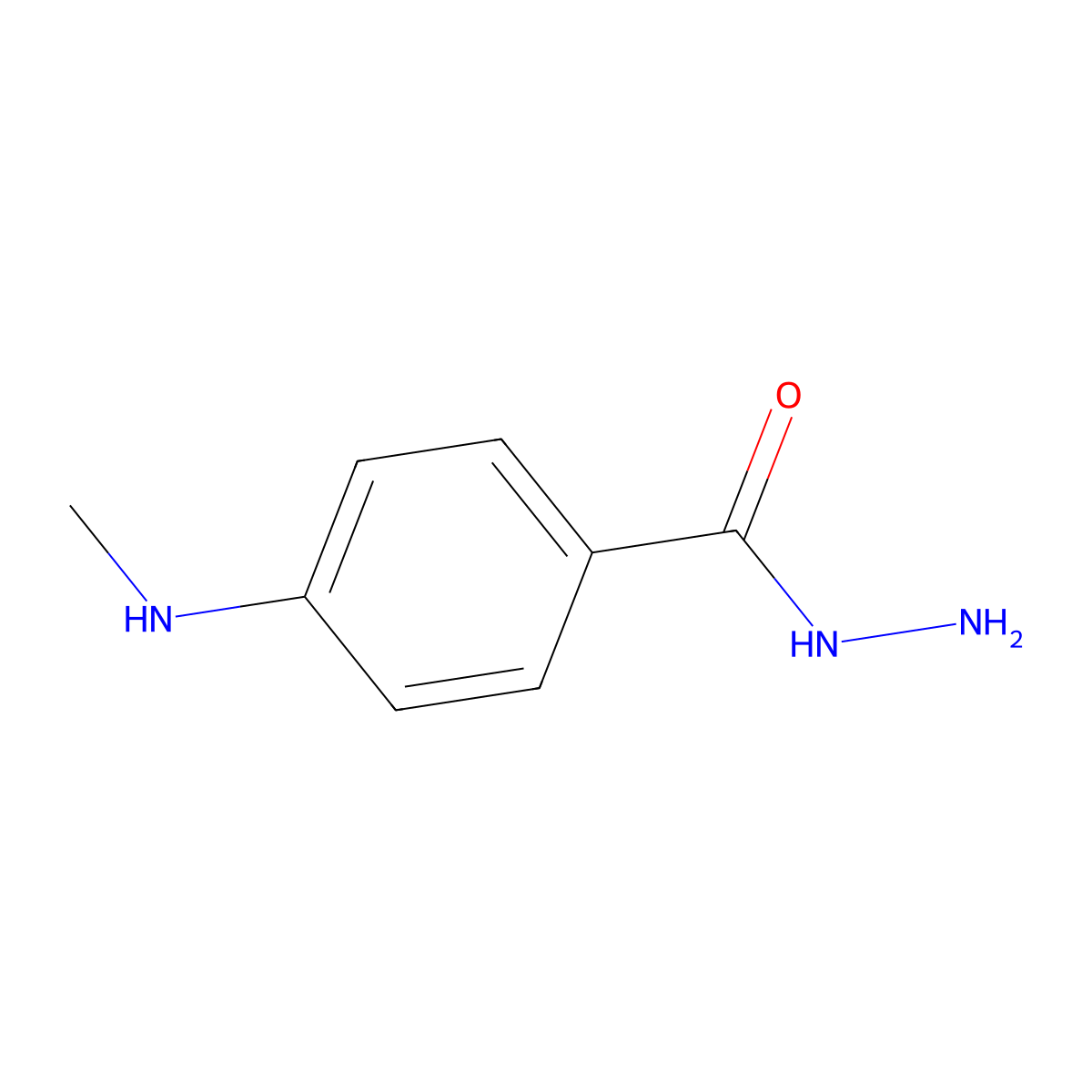 4-(Methylamino)benzohydrazide molecular structure, CAS 46084-34-8