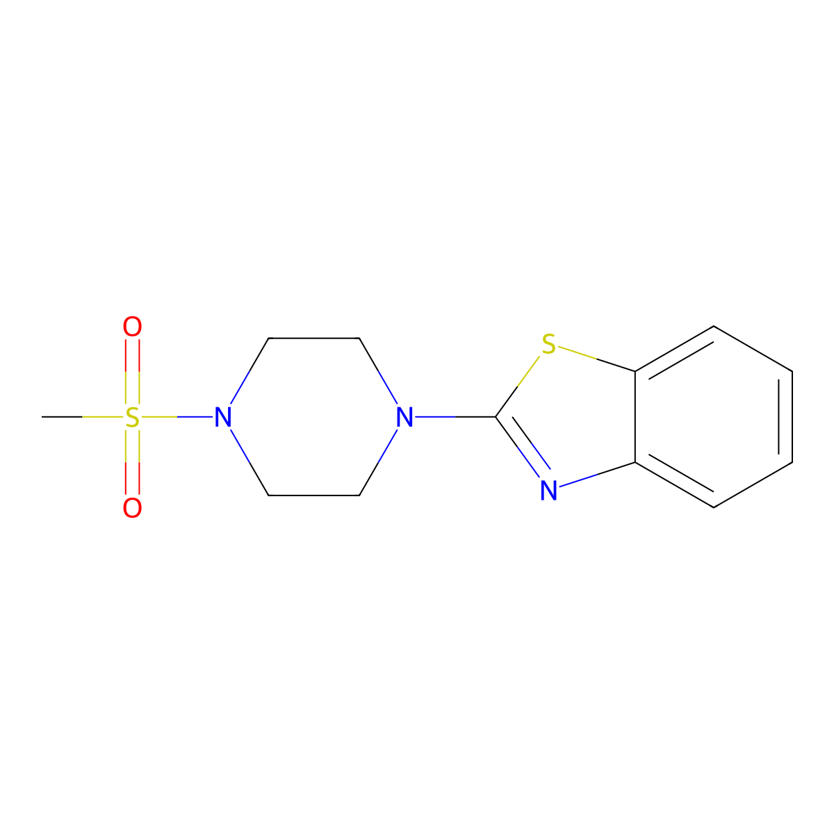2-[4-(Methylsulfonyl)piperazino]-1,3-benzothiazole molecular structure, CAS 460994-84-7