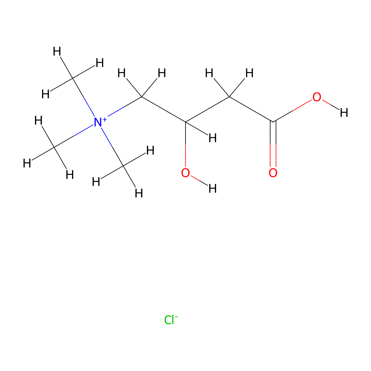 Carnitine Chloride molecular structure, CAS 461-05-2