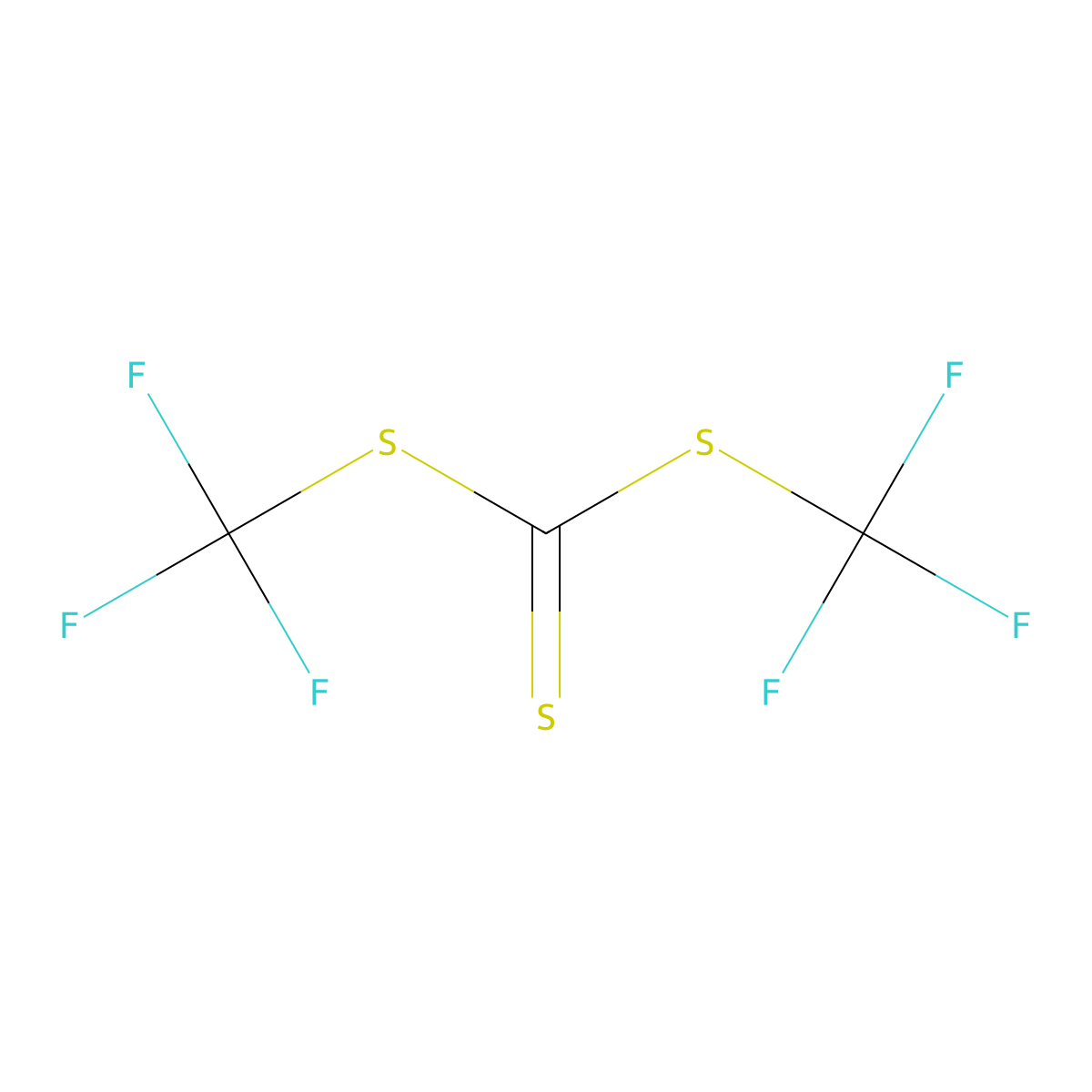 Carbonotrithioic acid, bis(trifluoromethyl) ester molecular structure, CAS 461-08-5