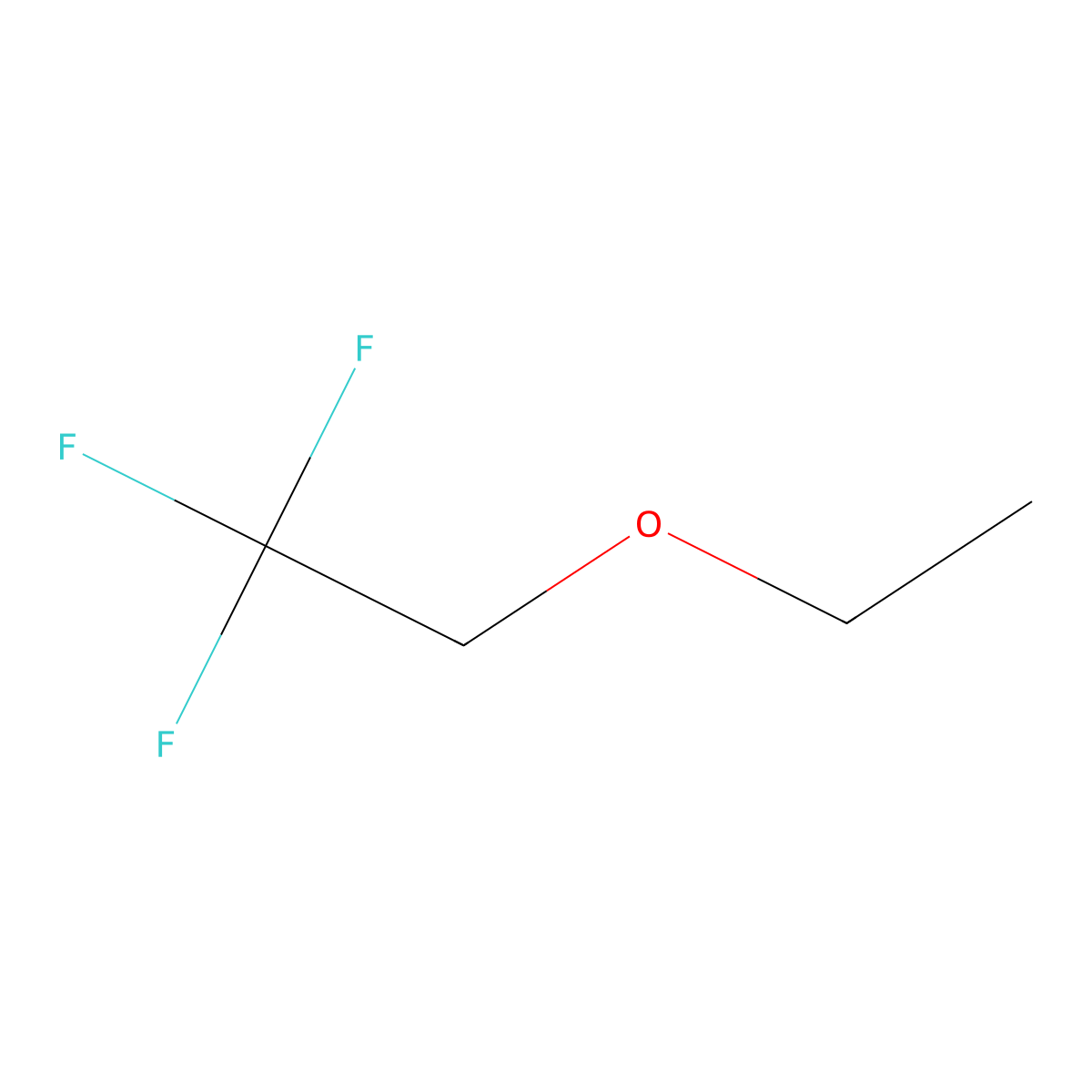 2-Ethoxy-1,1,1-trifluoroethane molecular structure, CAS 461-24-5