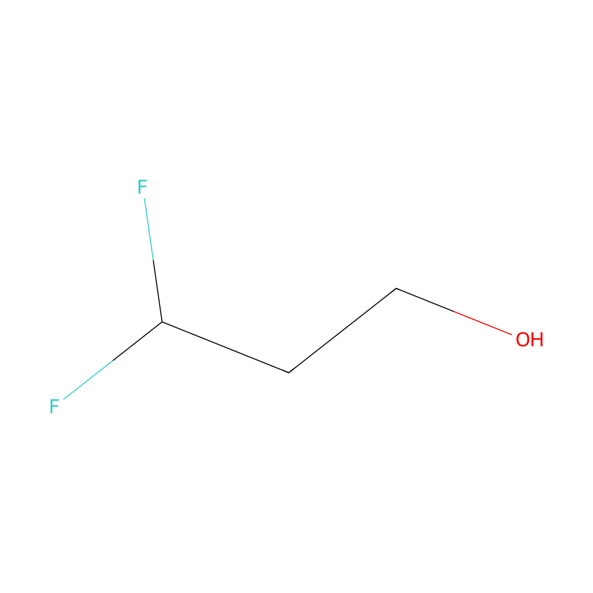 3,3-Difluoropropan-1-ol molecular structure, CAS 461-52-9