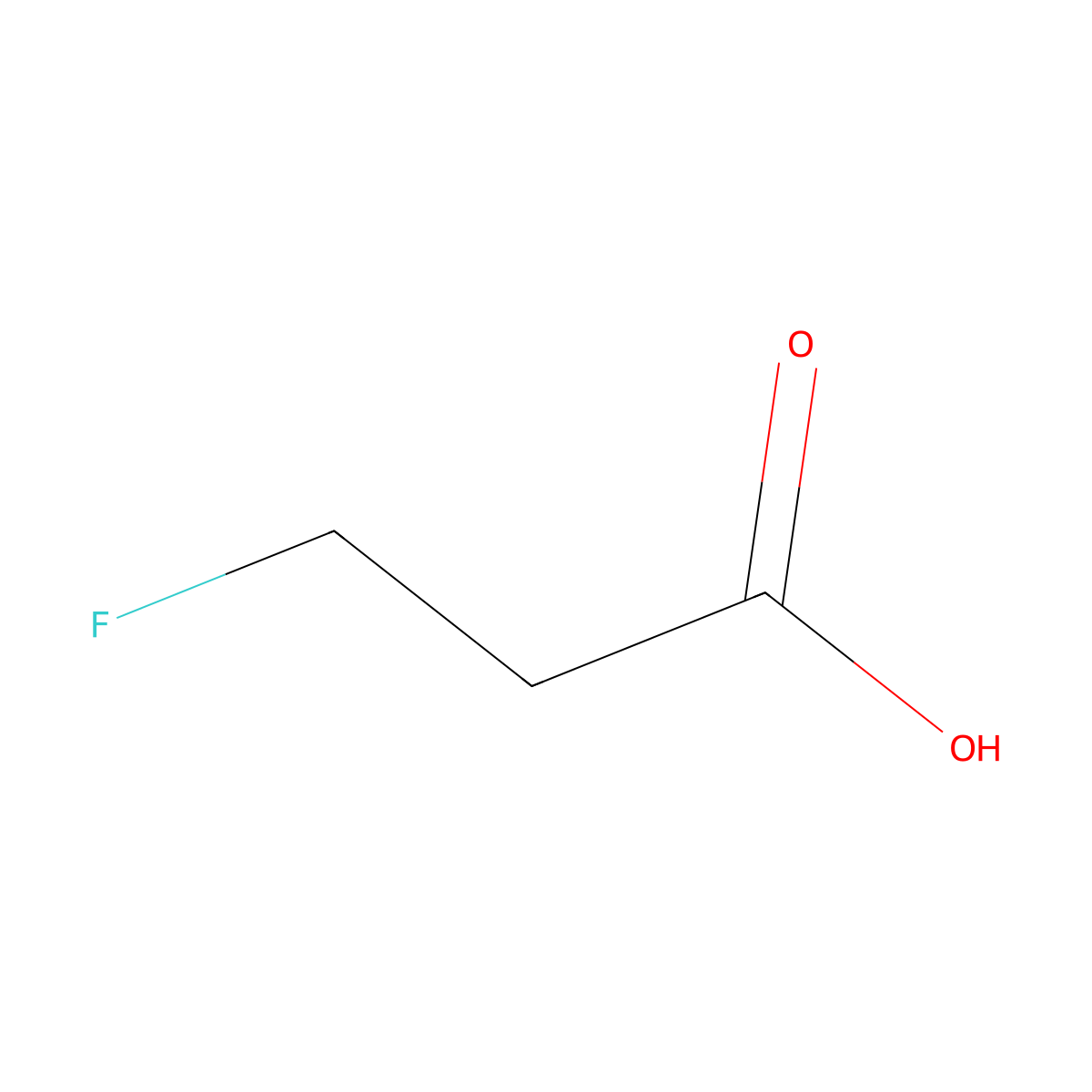 Propanoic acid, 3-fluoro- molecular structure, CAS 461-56-3