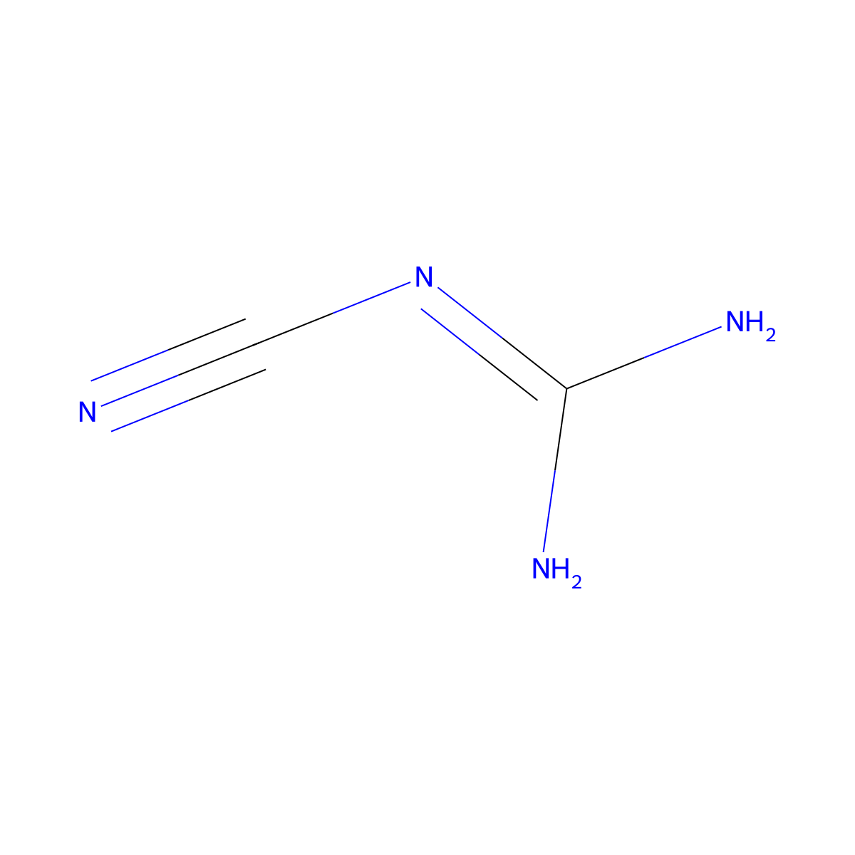 Dicyandiamide molecular structure, CAS 461-58-5
