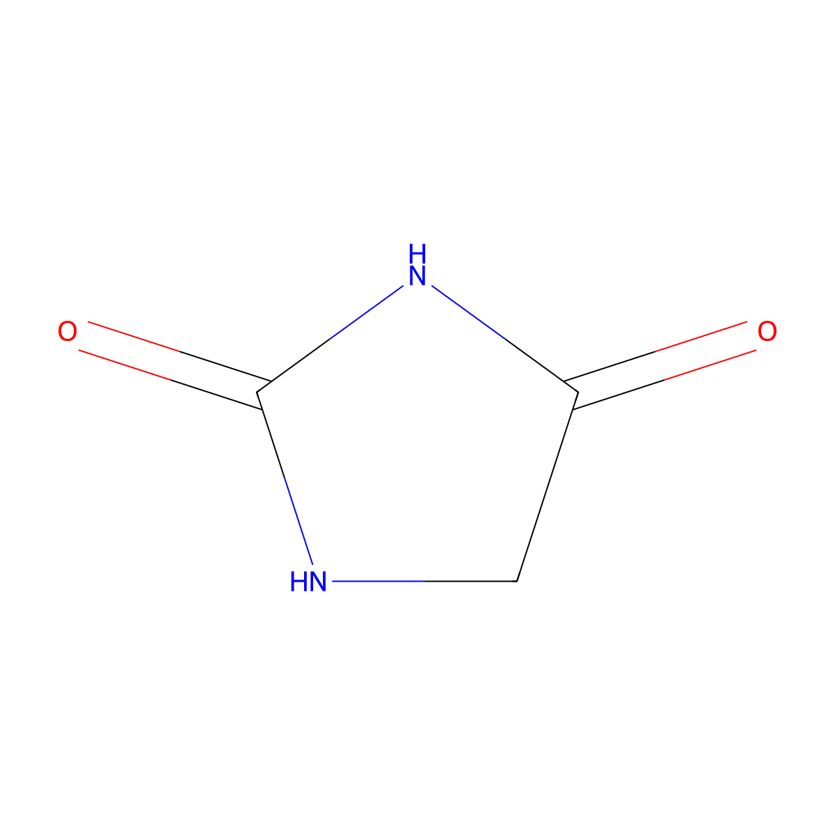 Hydantoin molecular structure, CAS 461-72-3