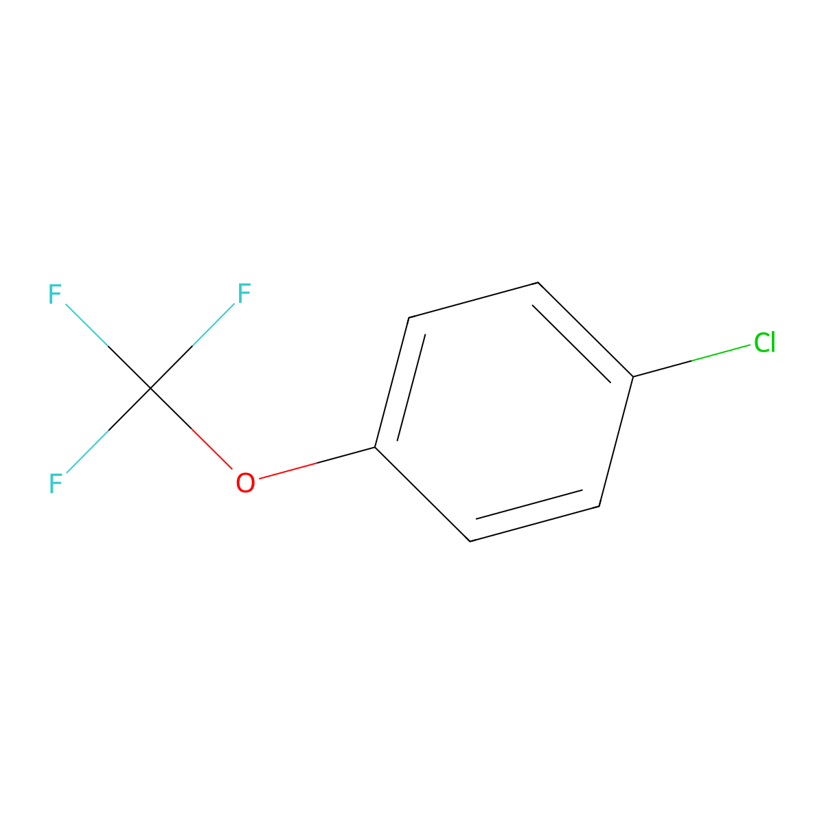 1-Chloro-4-(trifluoromethoxy)benzene molecular structure, CAS 461-81-4