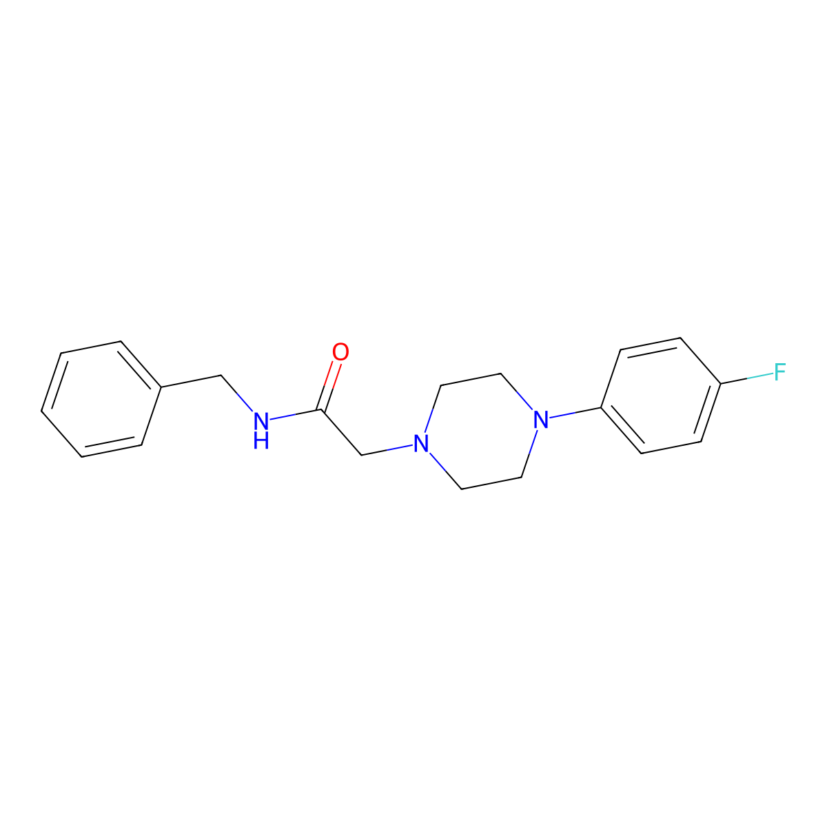 N-benzyl-2-[4-(4-fluorophenyl)piperazin-1-yl]acetamide molecular structure, CAS 461002-00-6