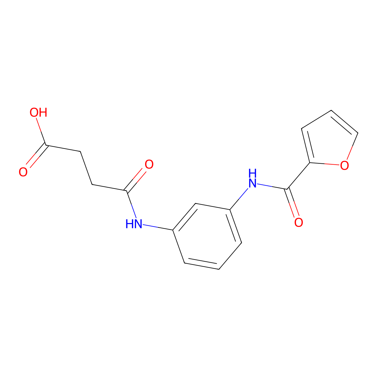 4-({3-[(Furan-2-ylcarbonyl)amino]phenyl}amino)-4-oxobutanoic acid molecular structure, CAS 461014-02-8