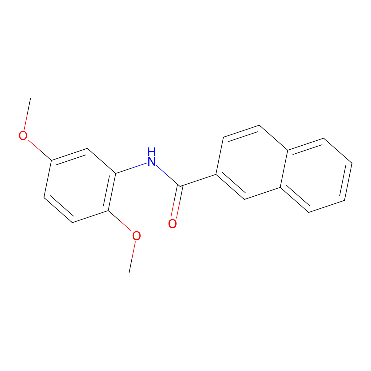 N-(2,5-dimethoxyphenyl)naphthalene-2-carboxamide molecular structure, CAS 461027-49-6