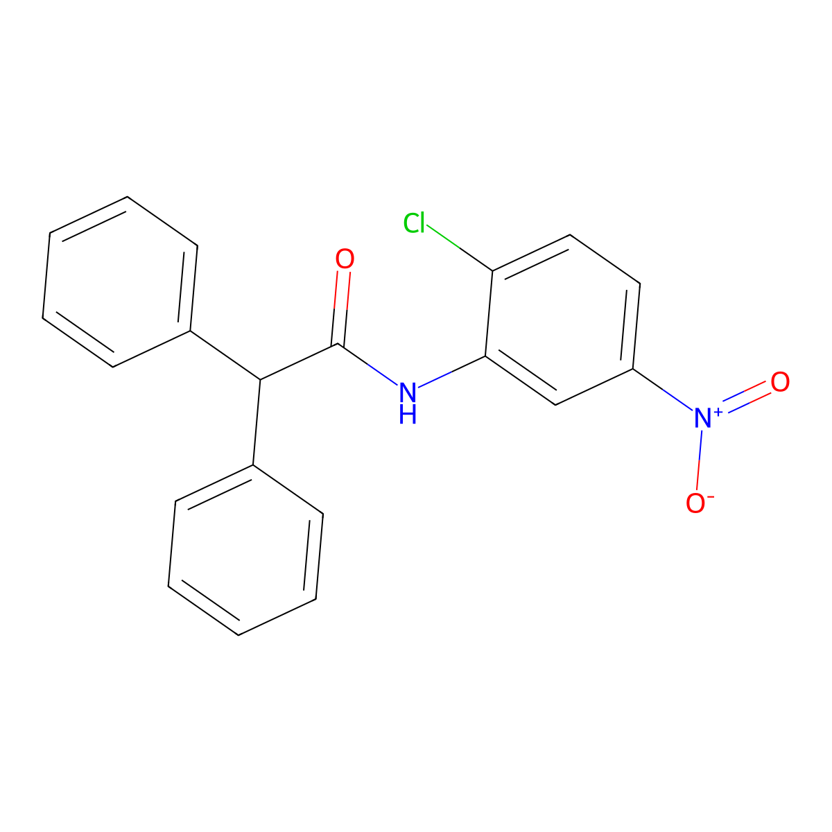 N-(2-chloro-5-nitrophenyl)-2,2-diphenylacetamide molecular structure, CAS 461027-81-6
