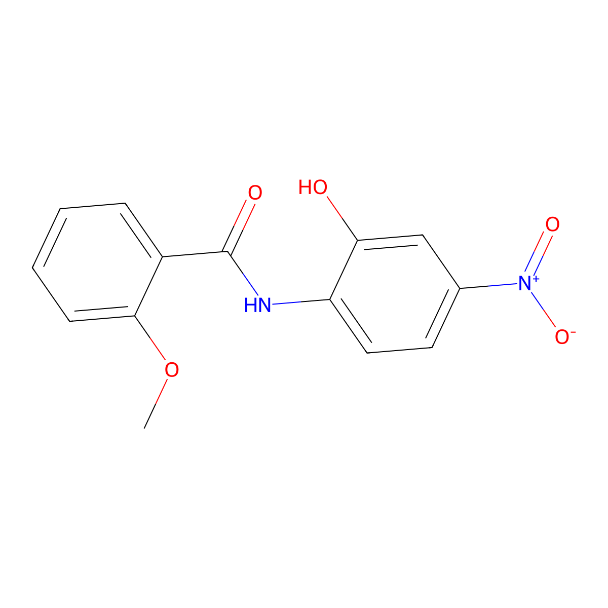 N-(2-hydroxy-4-nitrophenyl)-2-methoxybenzamide molecular structure, CAS 461031-60-7
