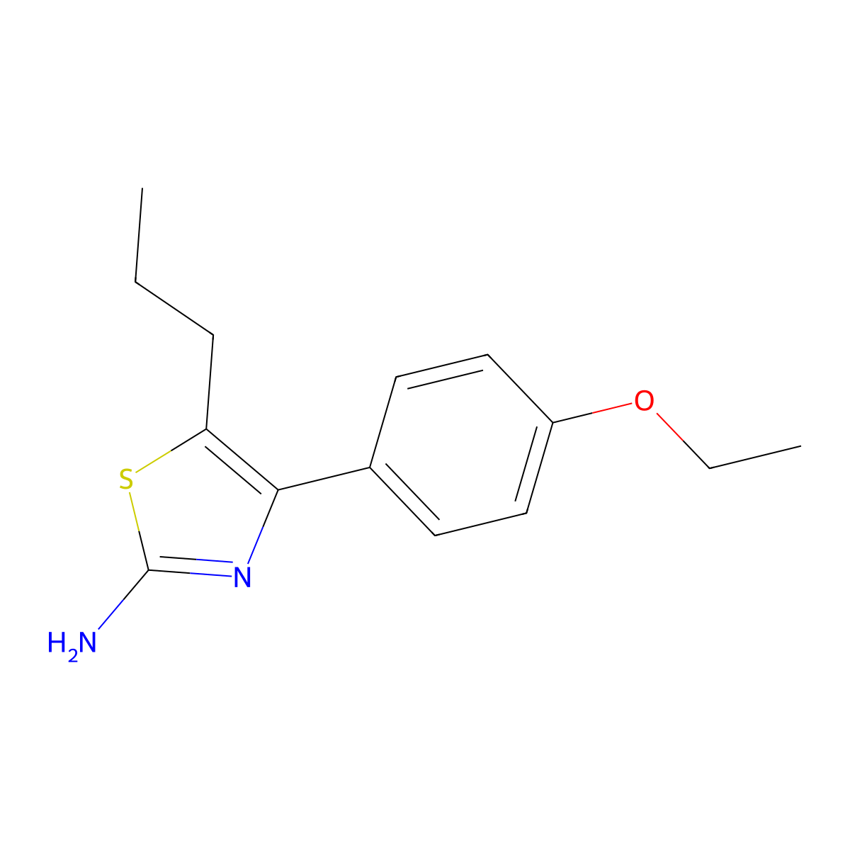 4-(4-Ethoxyphenyl)-5-propyl-1,3-thiazol-2-amine molecular structure, CAS 461033-41-0