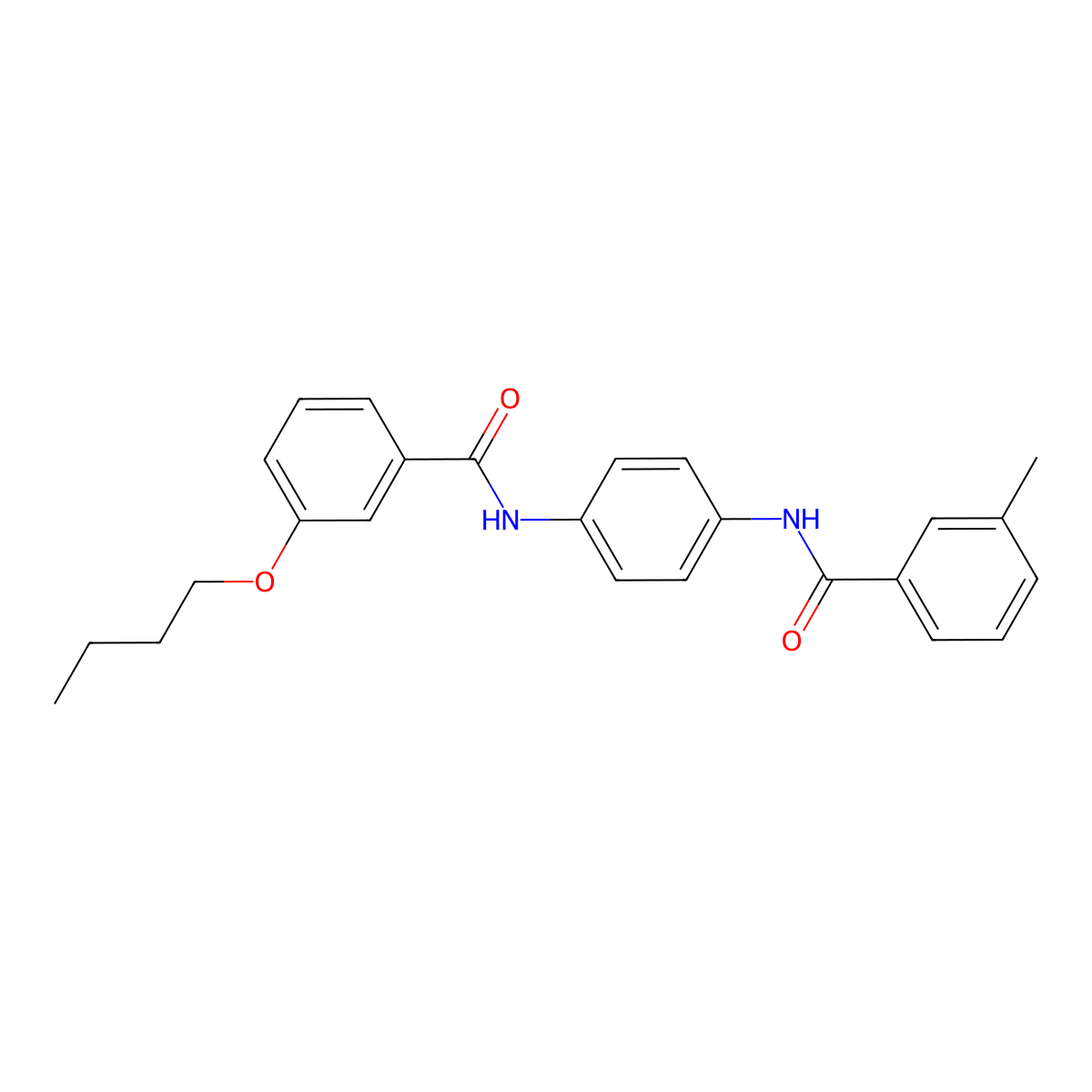 N-[4-[(3-butoxybenzoyl)amino]phenyl]-3-methylbenzamide molecular structure, CAS 461034-26-4