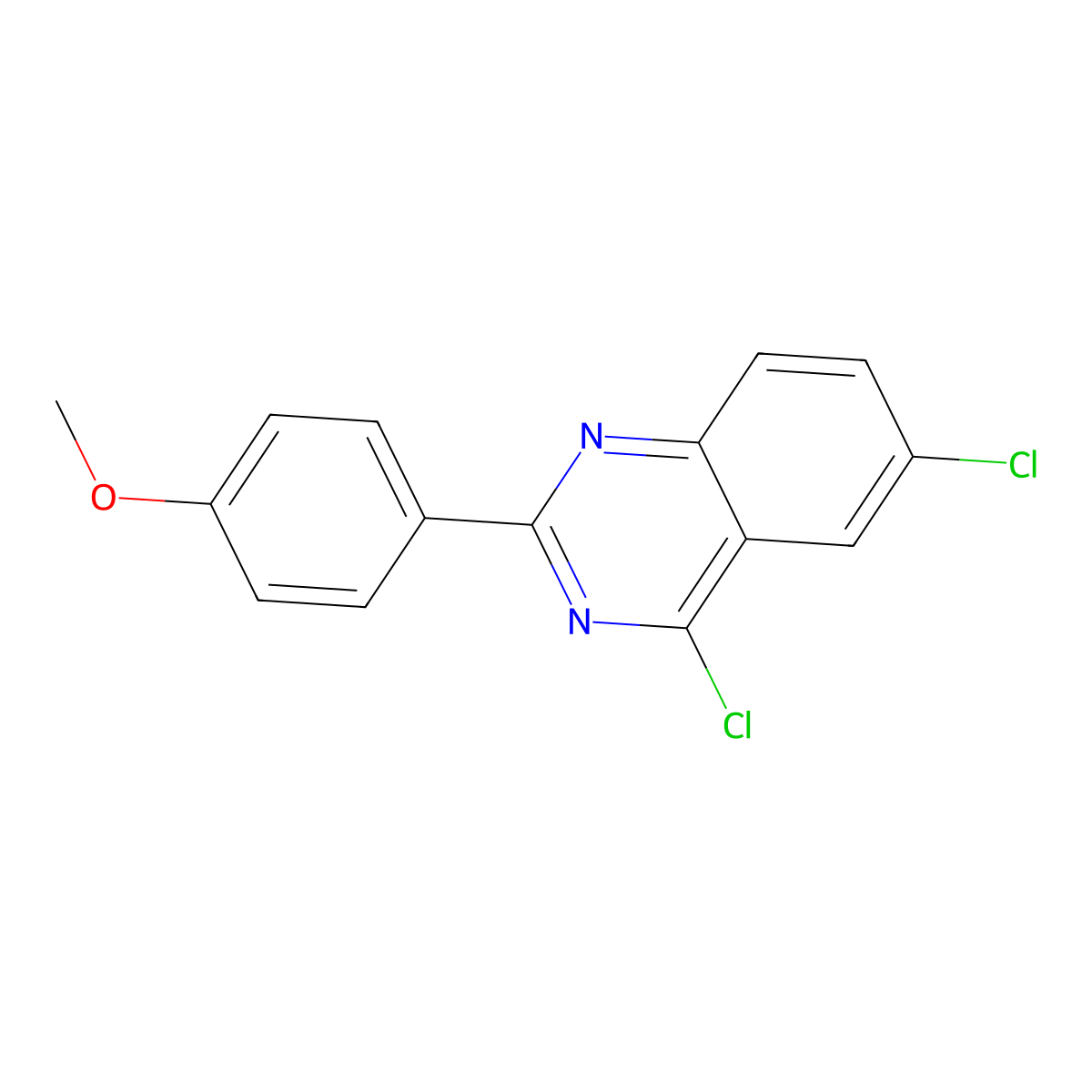 4,6-Dichloro-2-(4-methoxyphenyl)quinazoline molecular structure, CAS 461036-87-3