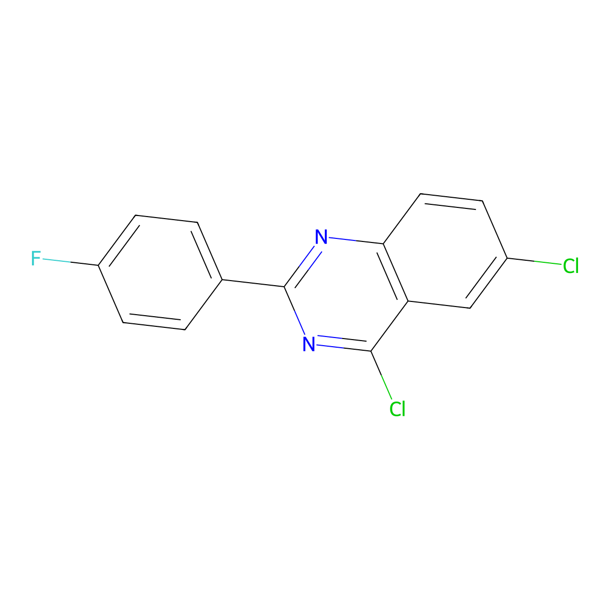 4,6-Dichloro-2-(4-fluorophenyl)quinazoline molecular structure, CAS 461036-88-4