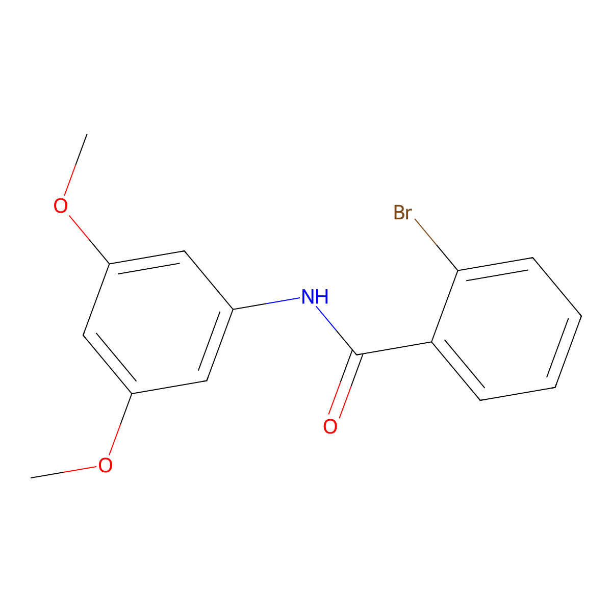 2-bromo-N-(3,5-dimethoxyphenyl)benzamide molecular structure, CAS 461039-25-8