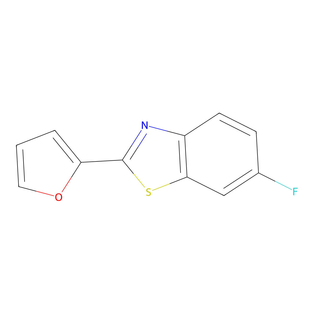 6-Fluoro-2-(furan-2-yl)benzo[d]thiazole molecular structure, CAS 461044-05-3