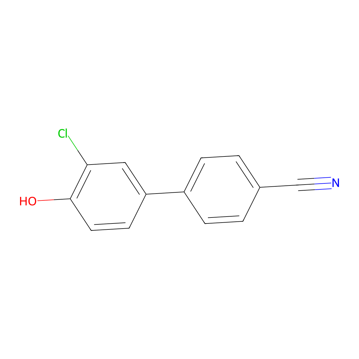 2-Chloro-4-(4-cyanophenyl)phenol molecular structure, CAS 461045-15-8