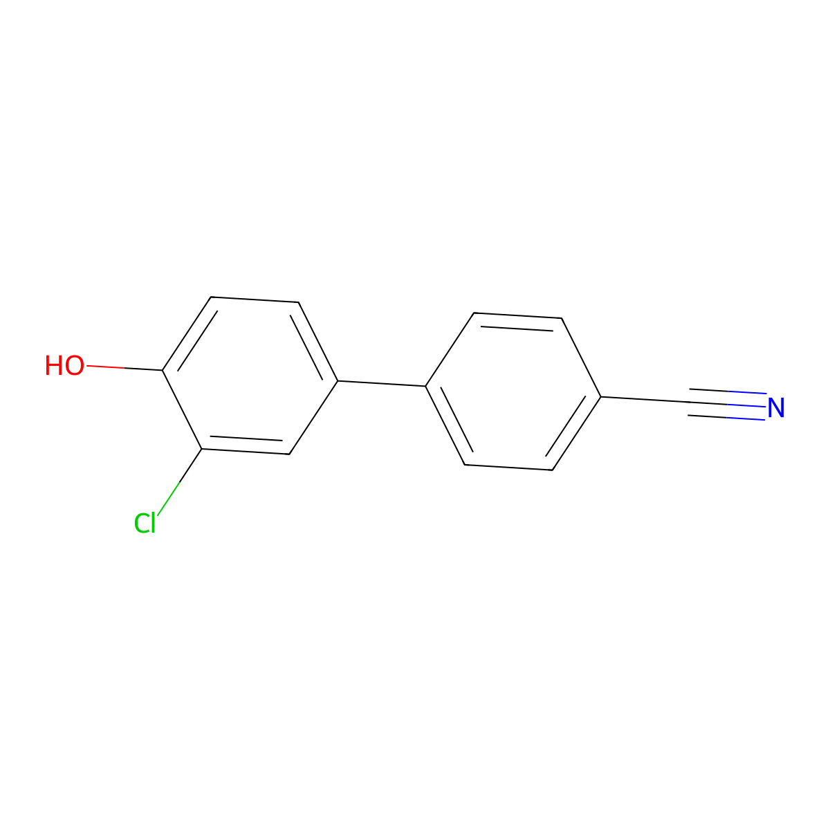 2-Chloro-4-(4-cyanophenyl)phenol molecular structure, CAS 461045-15-8