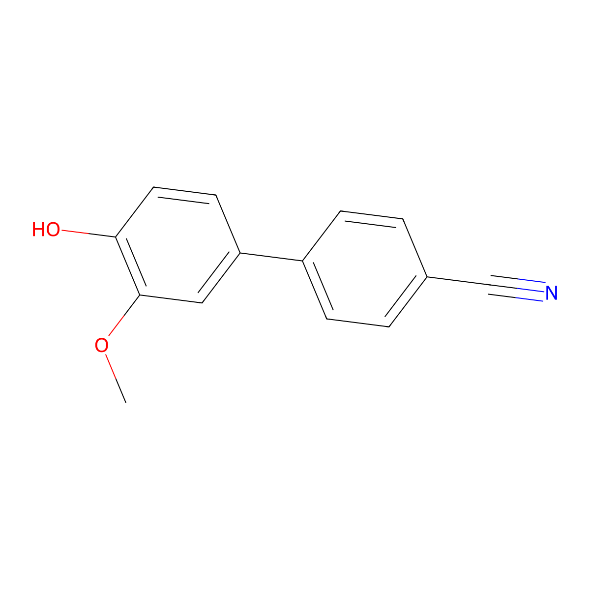 4-(4-Cyanophenyl)-2-methoxyphenol molecular structure, CAS 461045-21-6