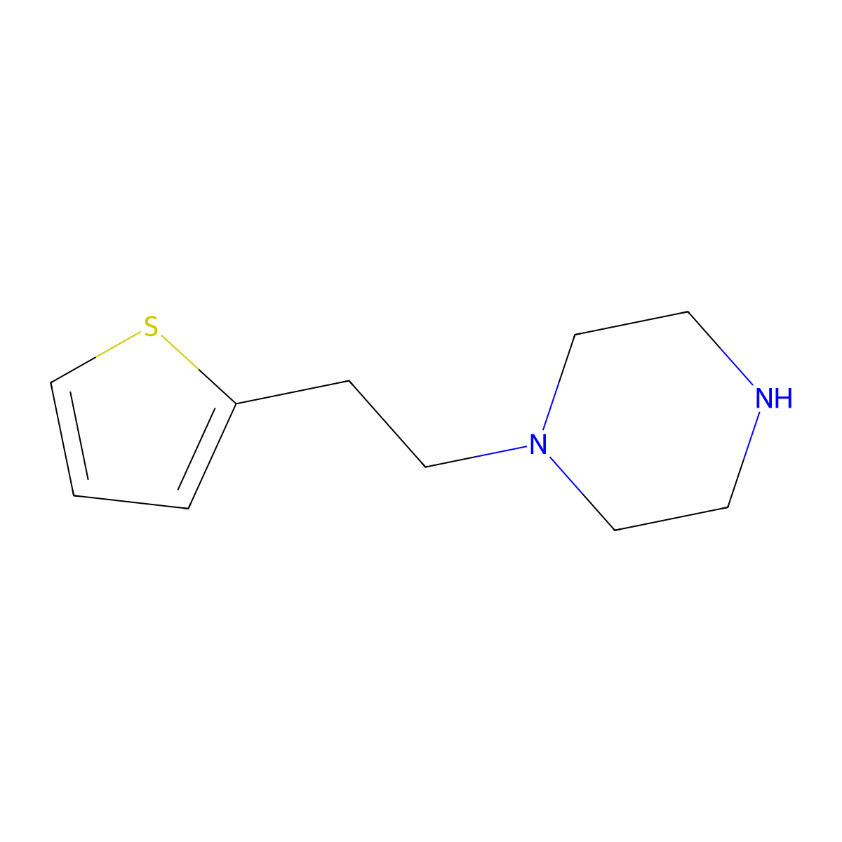 1-(2-(Thiophen-2-yl)ethyl)piperazine molecular structure, CAS 461046-73-1