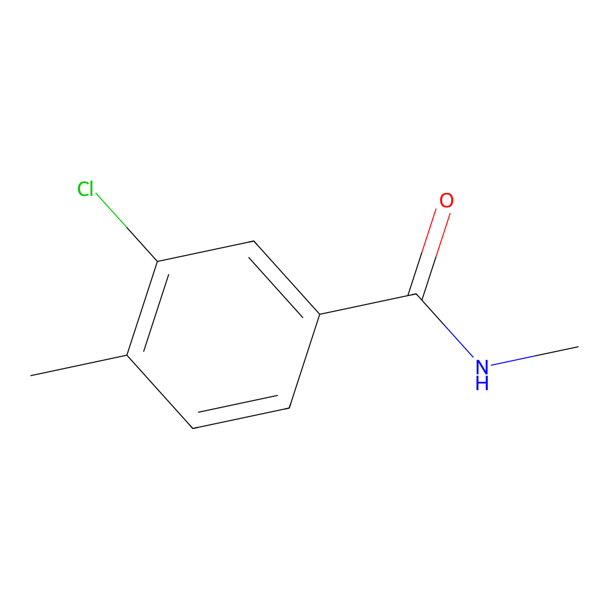 3-chloro-N,4-dimethylbenzamide molecular structure, CAS 461048-30-6