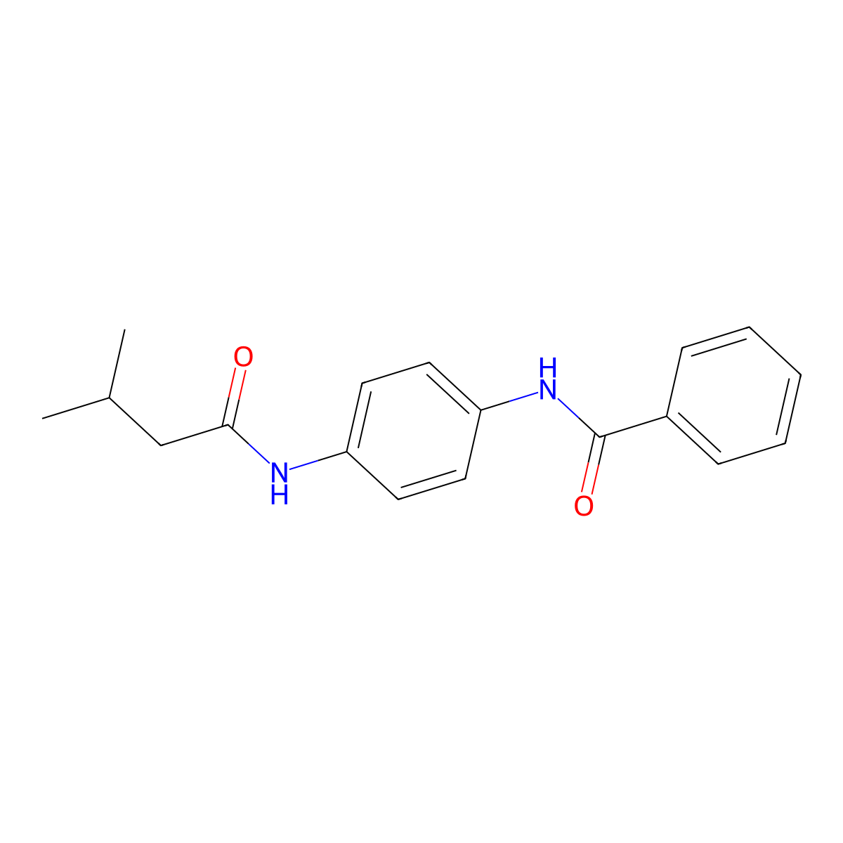 N-{4-[(3-methylbutanoyl)amino]phenyl}benzamide molecular structure, CAS 461049-62-7