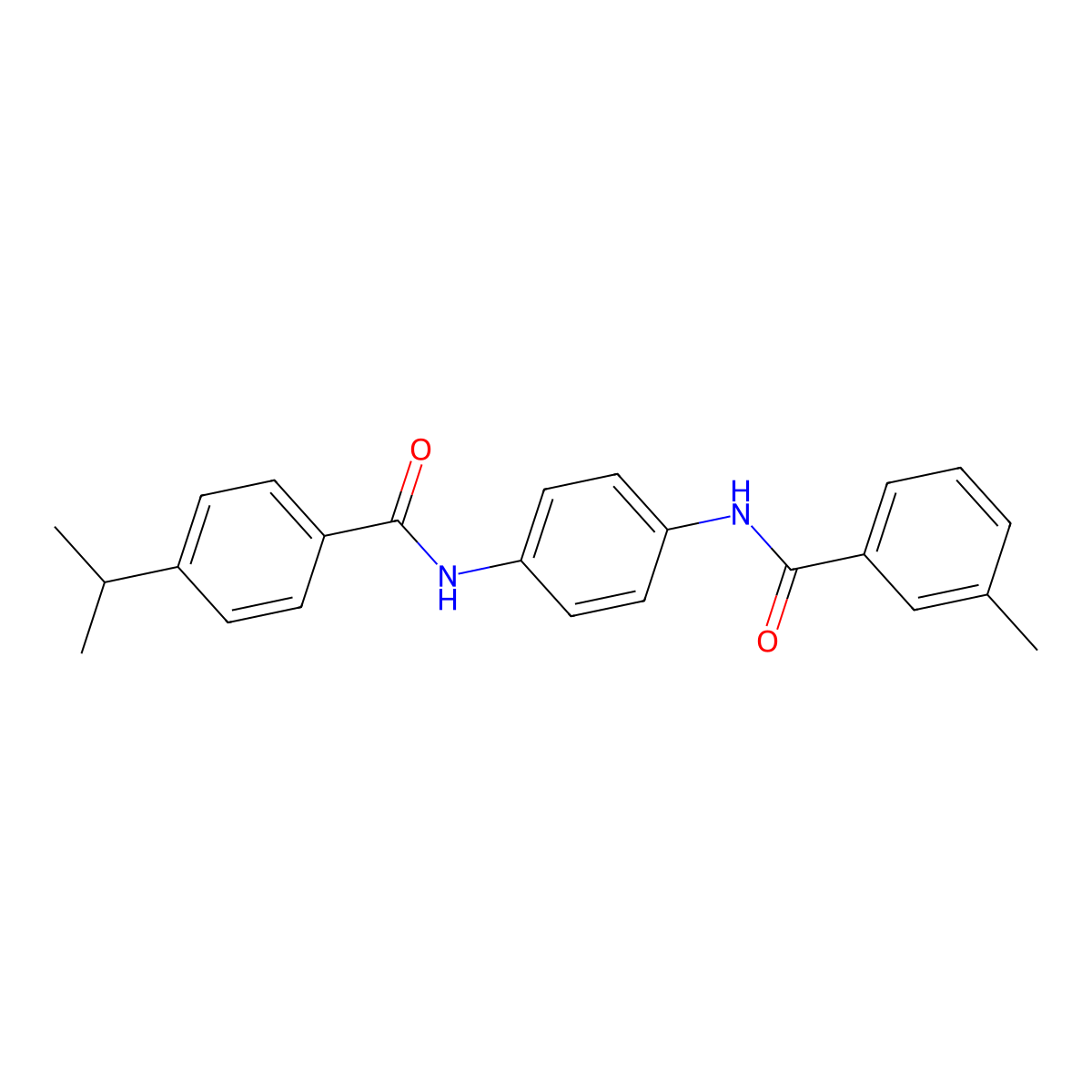 3-methyl-N-[4-[(4-propan-2-ylbenzoyl)amino]phenyl]benzamide molecular structure, CAS 461051-05-8