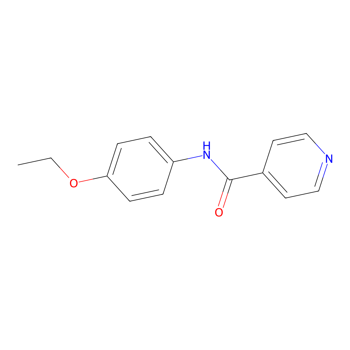 N-(4-ethoxyphenyl)isonicotinamide molecular structure, CAS 4611-18-1