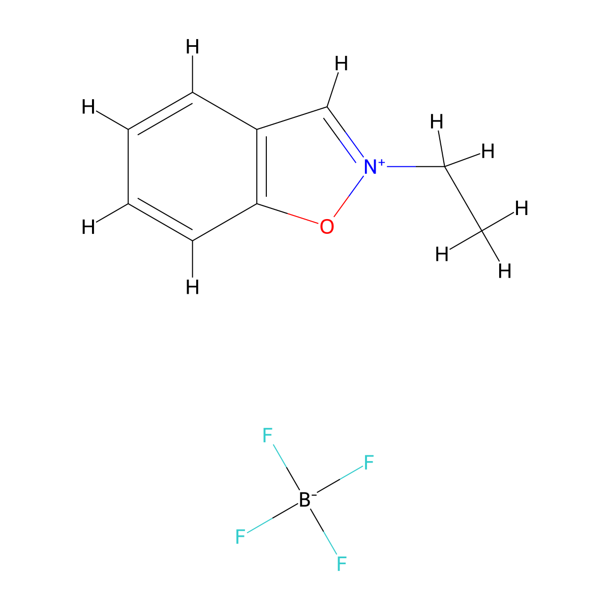 N-Ethylbenzisoxazolium tetrafluoroborate molecular structure, CAS 4611-62-5