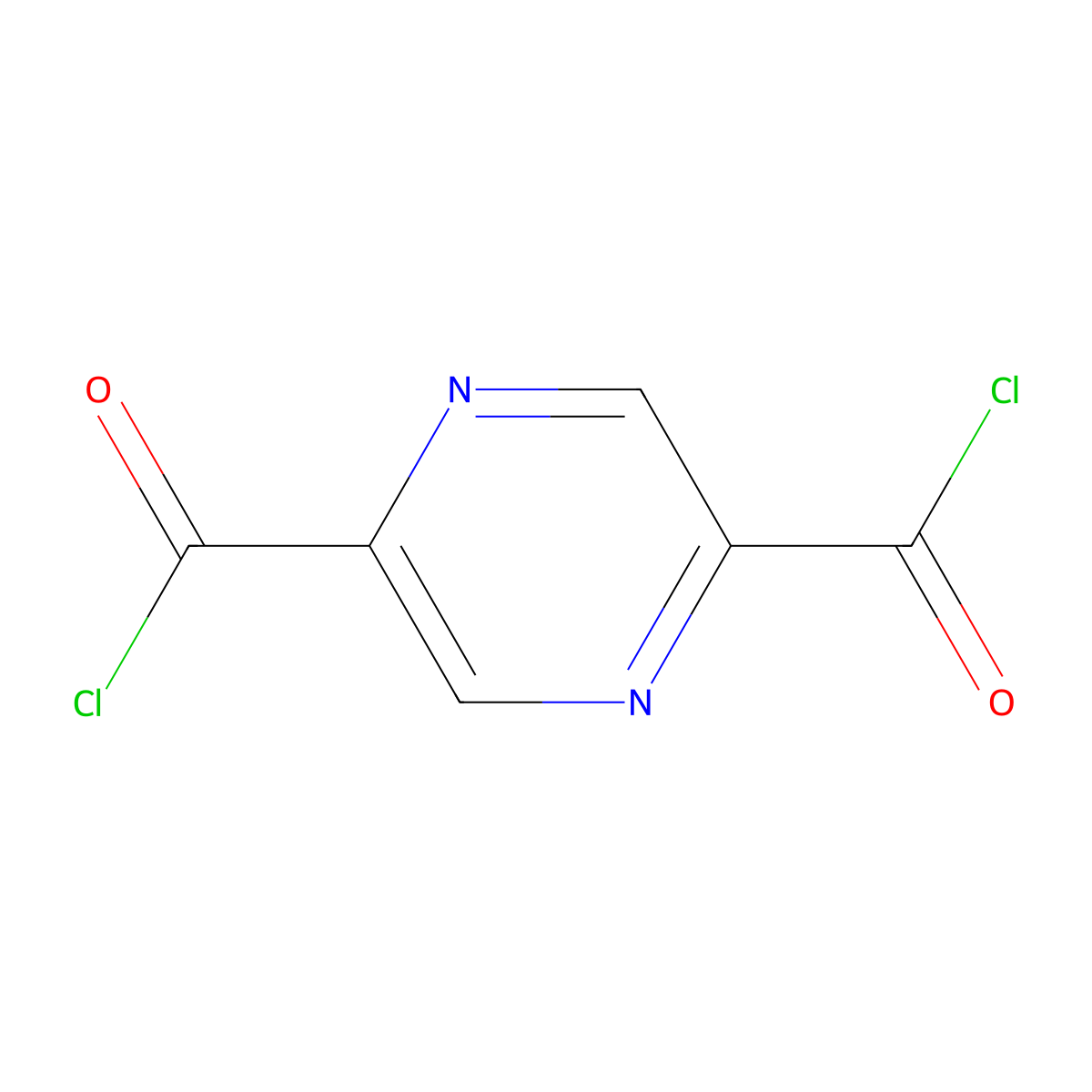 2,5-Pyrazinedicarbonyl dichloride molecular structure, CAS 46112-20-3