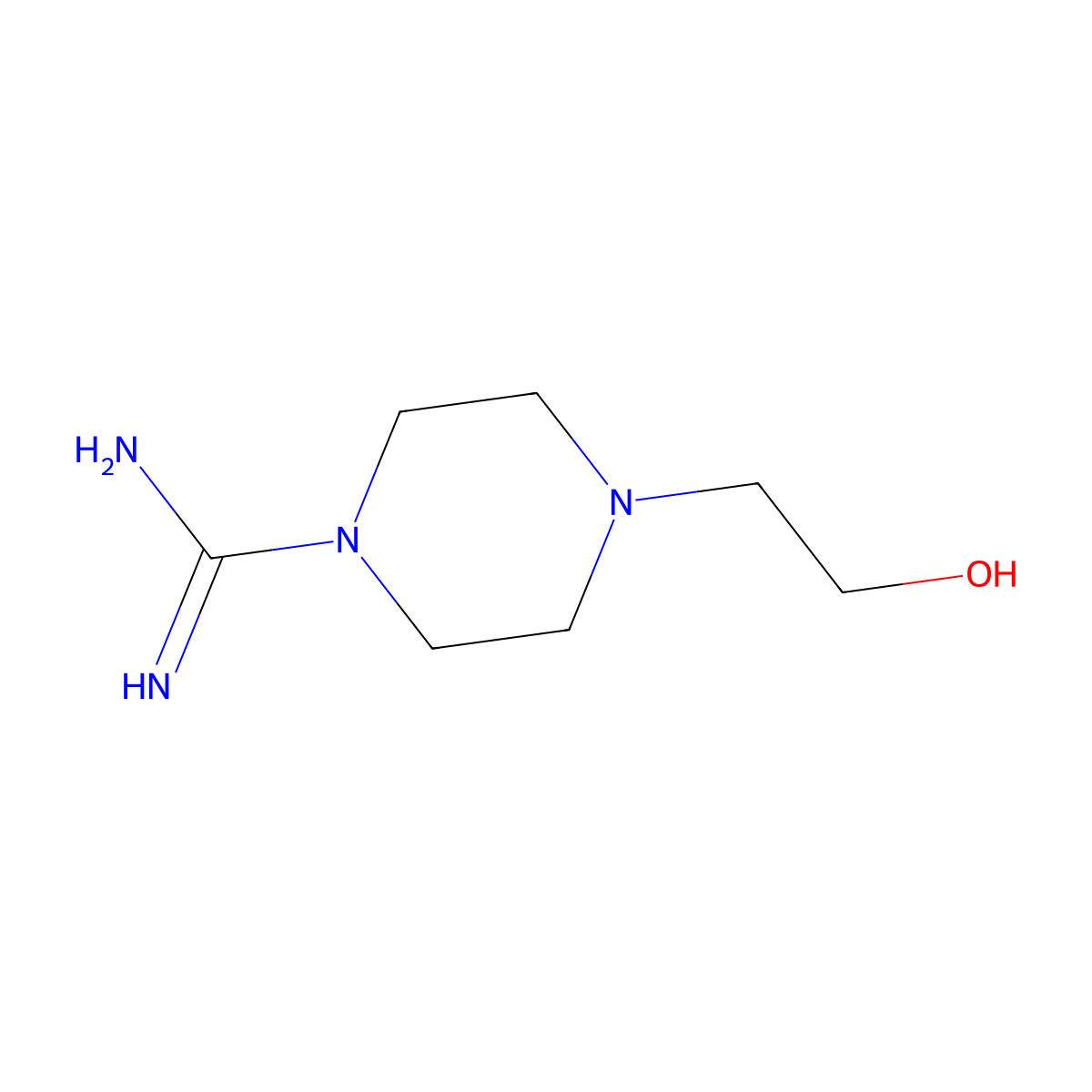 4-(2-Hydroxyethyl)piperazine-1-carboximidamide molecular structure, CAS 46112-71-4