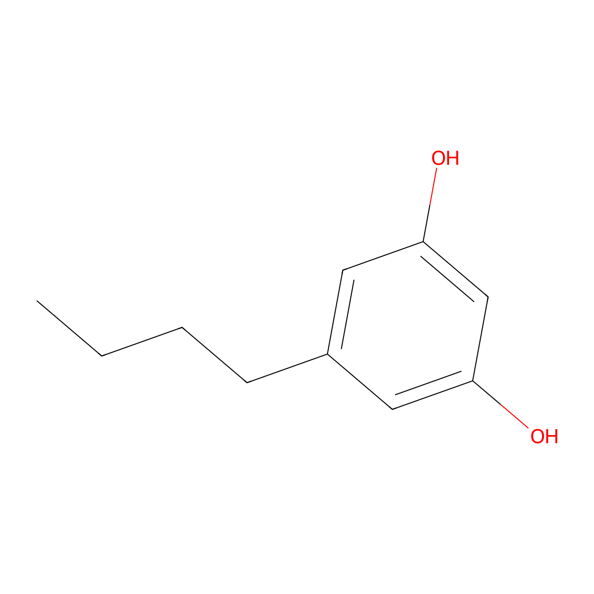 5-Butylbenzene-1,3-diol molecular structure, CAS 46113-76-2