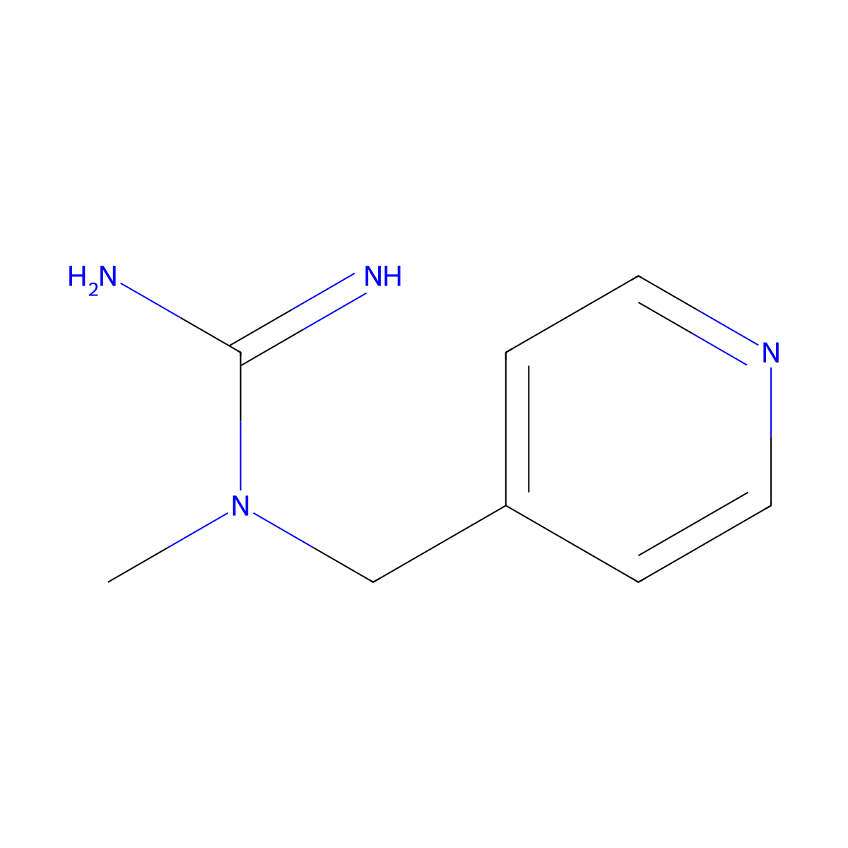 N-Methyl-N-[(pyridin-4-yl)methyl]guanidine molecular structure, CAS 46114-71-0
