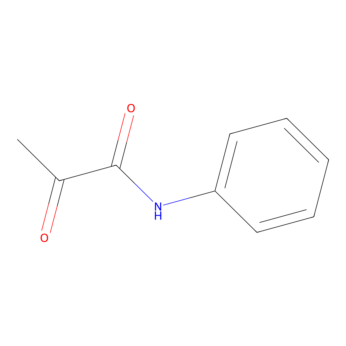 2-Oxo-N-phenylpropanamide molecular structure, CAS 46114-86-7