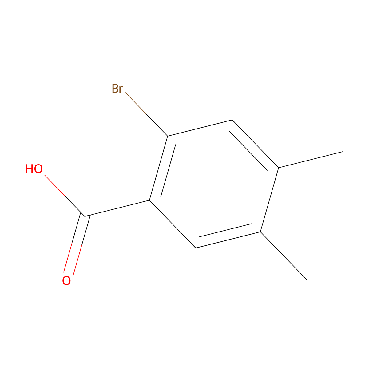 2-Bromo-4,5-dimethylbenzoic acid molecular structure, CAS 4612-57-1