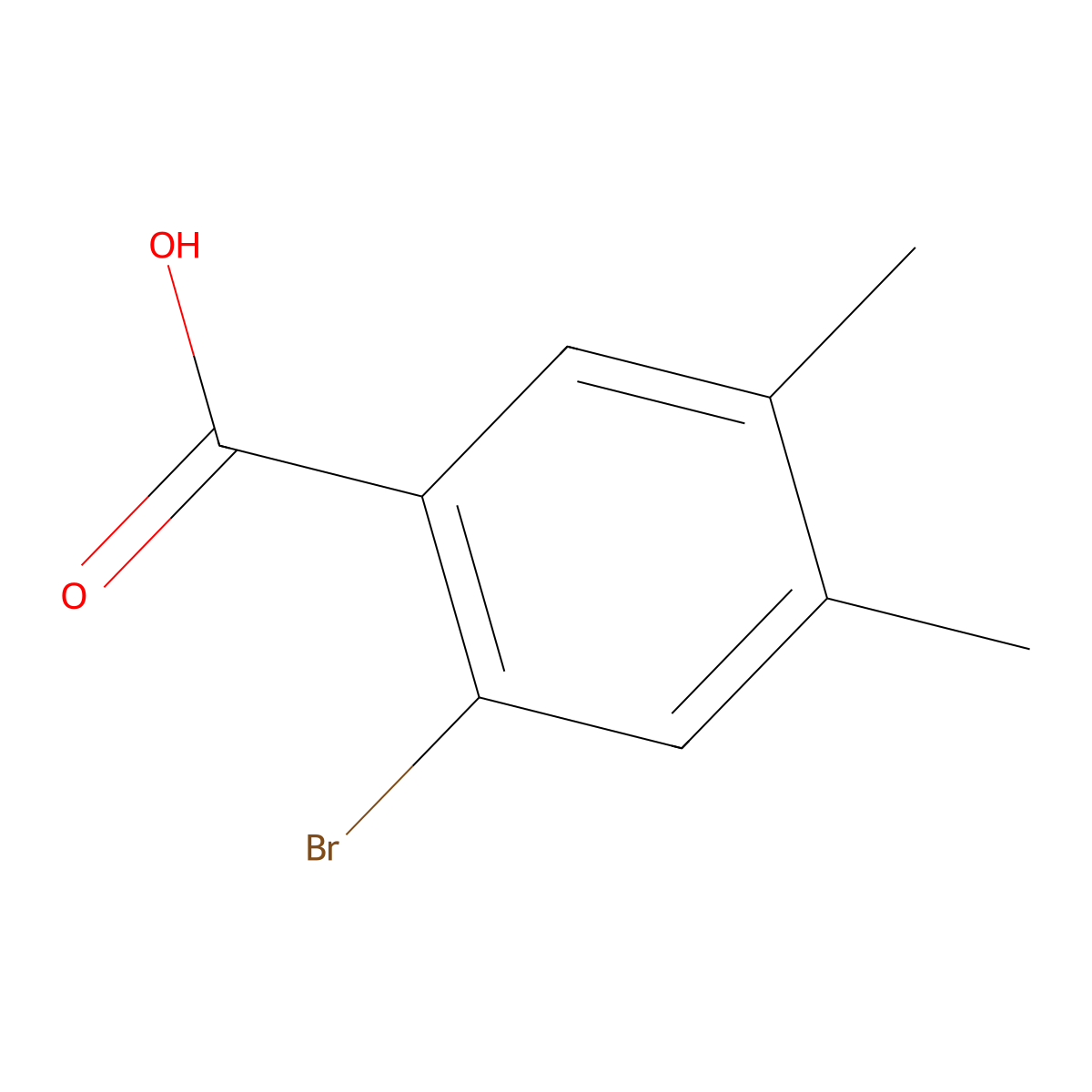 2-Bromo-4,5-dimethylbenzoic acid molecular structure, CAS 4612-57-1