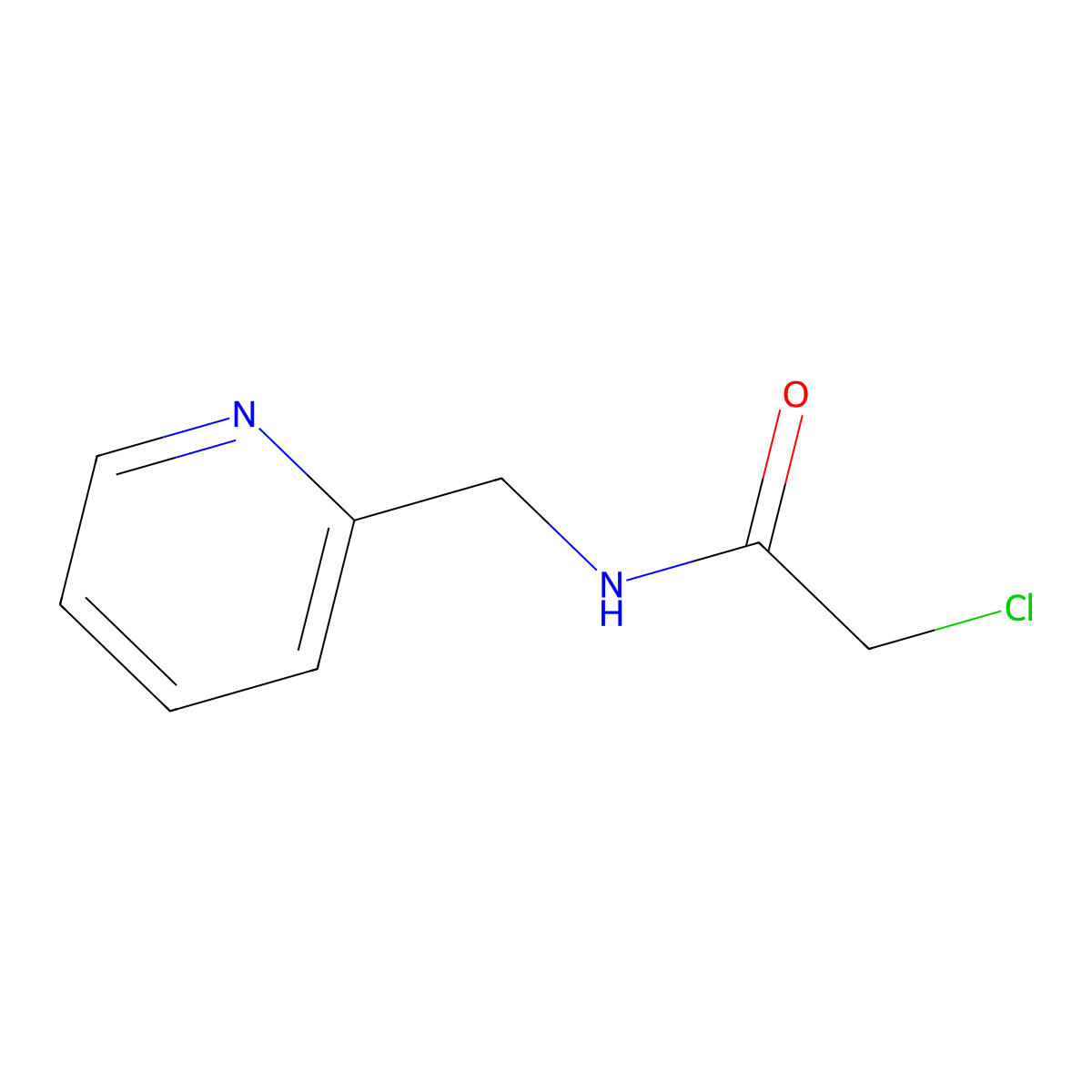 2-chloro-N-(pyridin-2-ylmethyl)acetamide molecular structure, CAS 46120-62-1