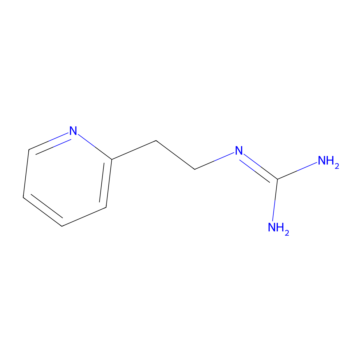 N-(2-pyridin-2-ylethyl)guanidine molecular structure, CAS 46121-32-8