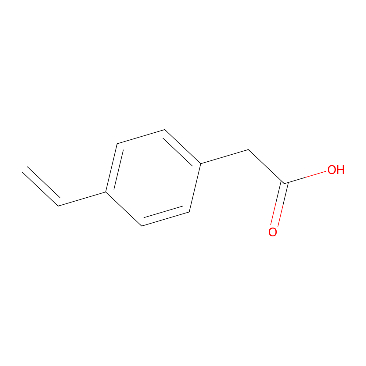 4-Vinylphenylacetic acid molecular structure, CAS 46122-65-0