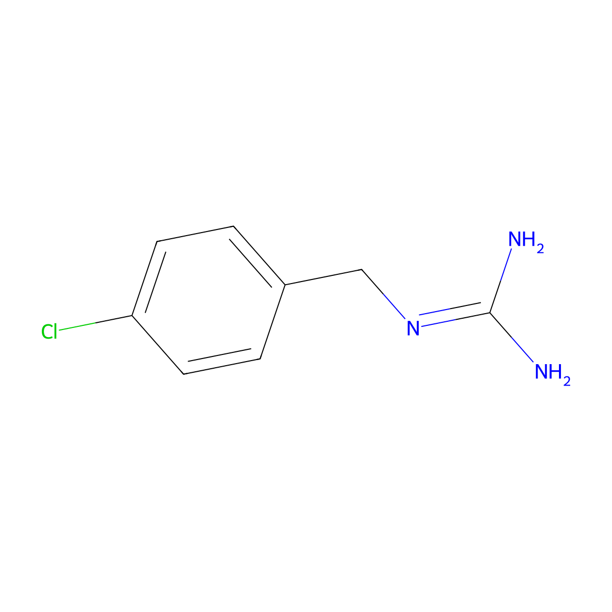 Guanidine, (p-chlorobenzyl)- molecular structure, CAS 46123-83-5